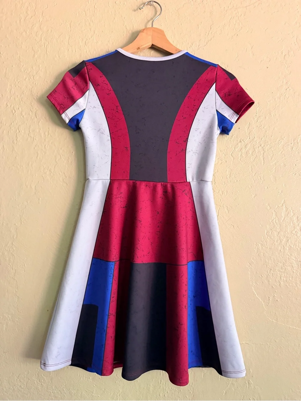 Disney Girls' Burgundy, Blue & White Costume Dress